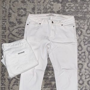 White stretch skinny jeans Michael Kors size 4